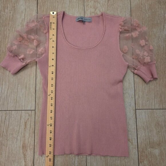 Absolutely Famous Pink Ribbed Blouse - Picture 6 of 8